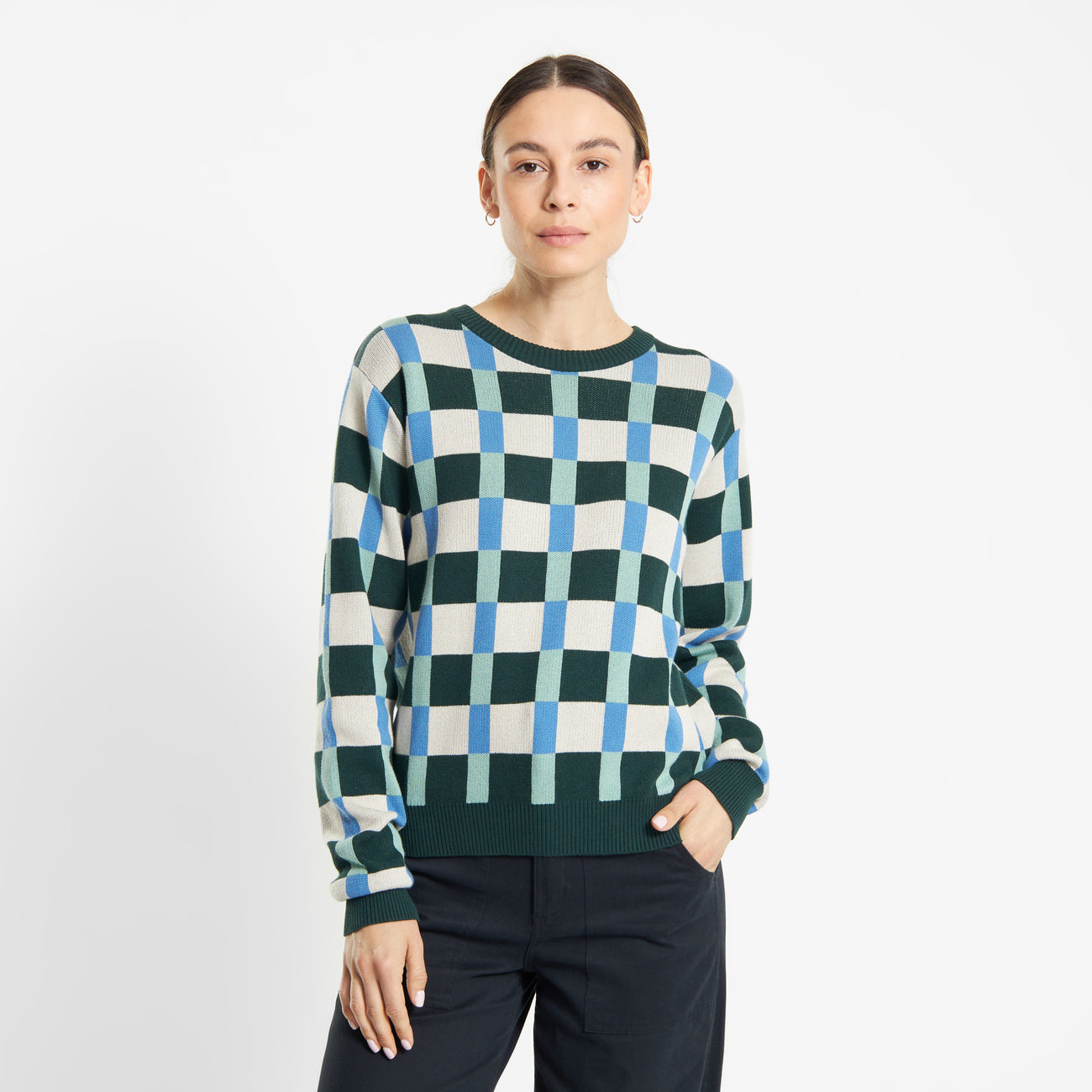 Women's Arendal Retro Check Sweater