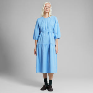 Open image in slideshow, Fejan Blue Seersucker Dress
