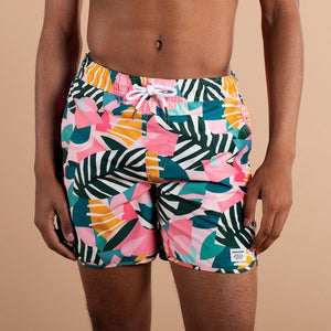 Open image in slideshow, Collage Leaves Swim Shorts
